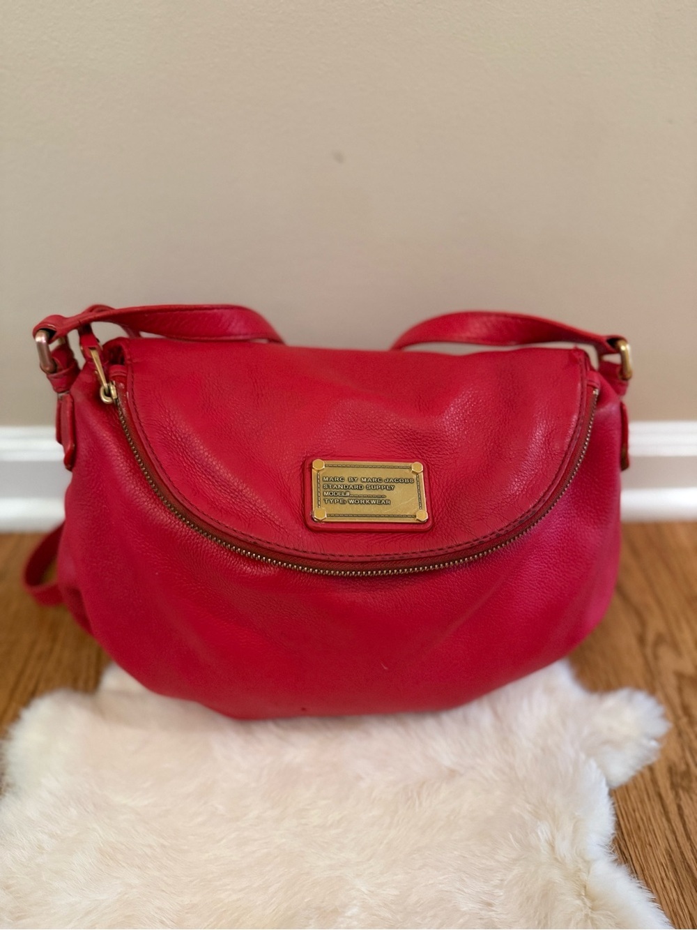 Marc by Marc Jacobs Classic Q Natasha Crossbody Bag in Red Large y2k